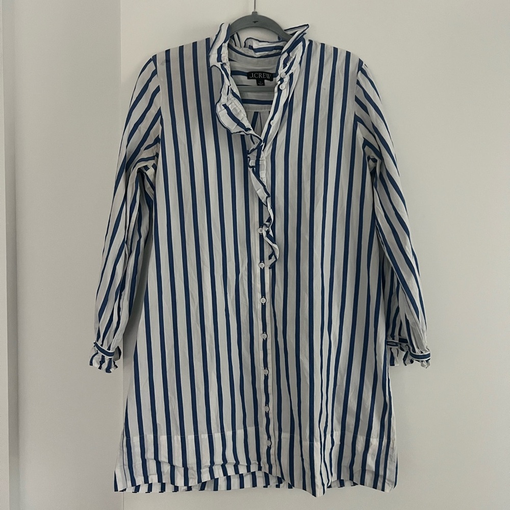J. Crew - Blue and White Striped Dress